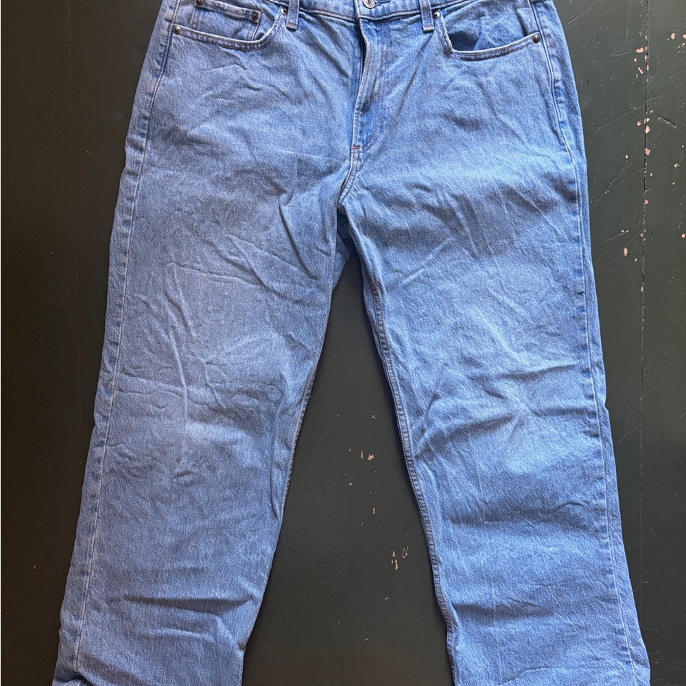 Abercrombie & Fitch Light Blue Low Rise Baggy Jean